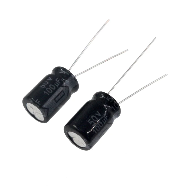 Pcs 100uF 50 50V 100MFD 50Volt 6*11mm Capacitor Eletrolítico de Alumínio Radial 100mf50v 50v100mf 100uf50v 50v100uf