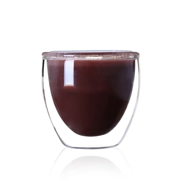 Hitzebeständige doppelwandige Glastasse für Milch, Whisky, Tee, Bier, transparentes Bier, Espresso, Kaffeetasse, Trinkbecher, Trinkgläser