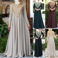 Abaya musulmano abbigliamento islamico per le donne Dubai abito caftano abito turco Abaya stampato abiti abito lungo Elbise panno tradizionale