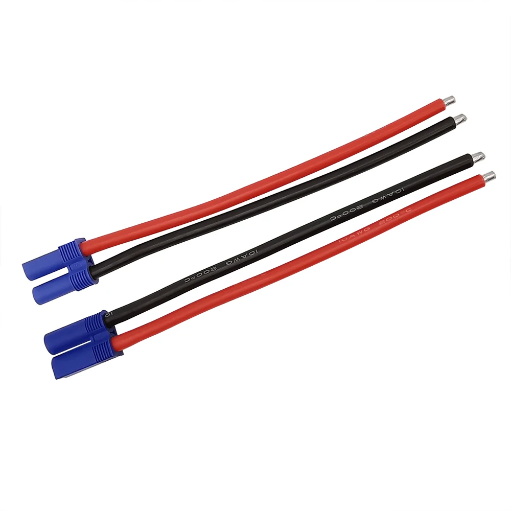 10AWG przewód silikonowy EC5 męskie złącze żeńskie kabel z wtyczką Pigtail do baterii RC zabawki FPV samochodów łódź 10cm 15cm 30cm 50cm