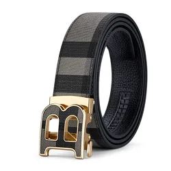 Williams Polo-Cinturón de diseñador para hombre, cinturones de cuero genuino de lujo, marca famosa, hebilla automática, cinturón Rachet #21409-10P