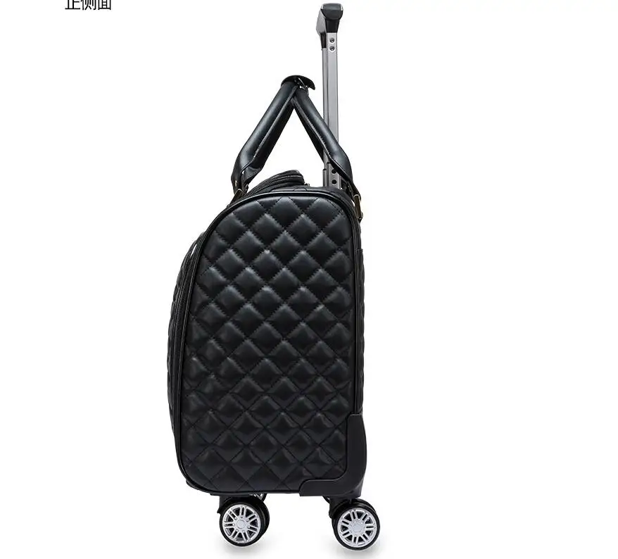 18 Inch frauen tragen auf hand gepäck tasche Roll Koffer Roll gepäck tasche frauen reise Trolley Taschen räder rädern koffer