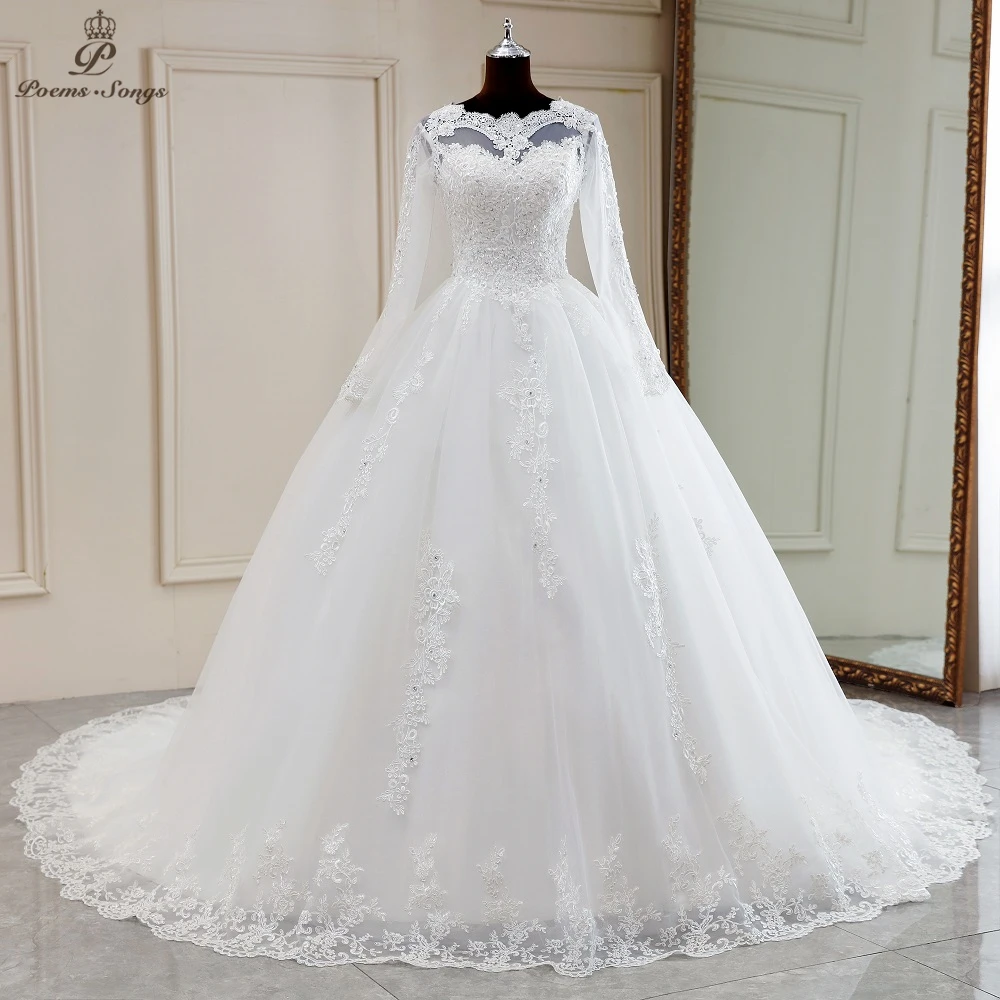 Sexy luxury Elegant long sleeves wedding dress boho marriage dress robe de mariee vestidos de novia wedding gown Bridal dress