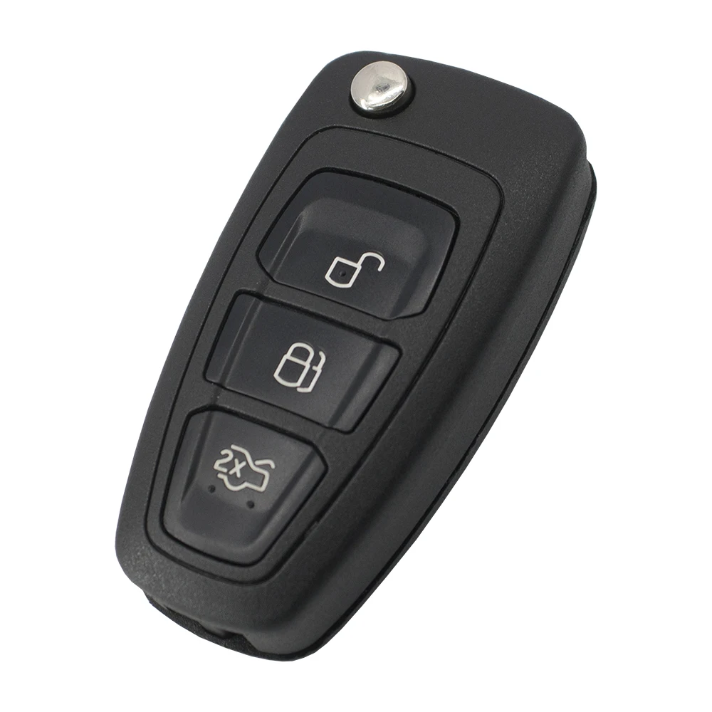 WhatsKey 3 Button Remote Key Flip 433Mhz 4D63 Chip ID63 40/80Bit For Ford Focus 3 Fiesta 2013 Connect Mondeo C Max HU101 Blade