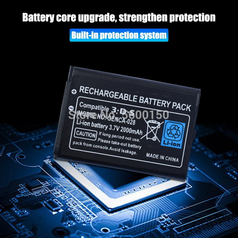 Per Nintendo 3DS Batterie 2000mAh Ricaricabile agli ioni di Litio Battery Pack Console di Gioco di Ricambio batteria Bateria con gli strumenti