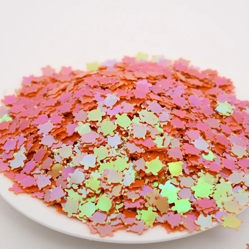 10g 8mm Turtle Shape PVC Loose Sequins Glitter Paillettes for Nail Art Manicure Crafts Sewing Wedding Decoration Confetti Sequin