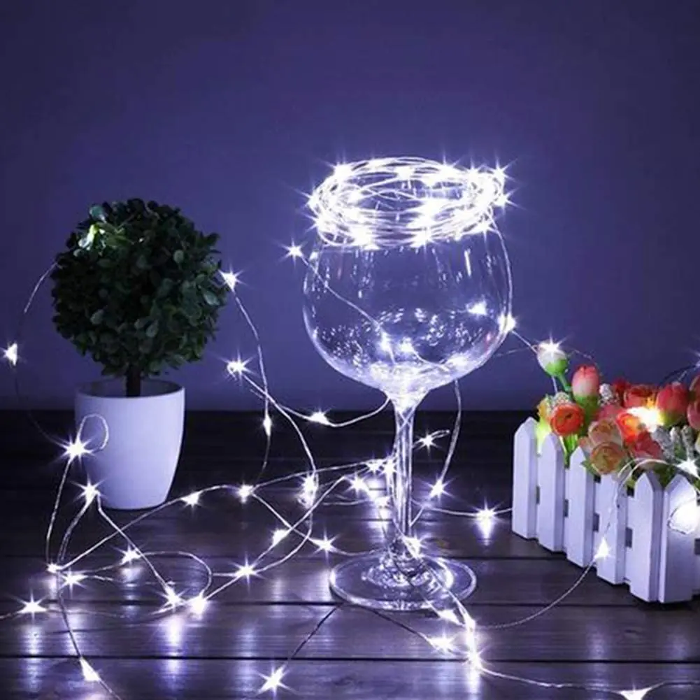 Led Holiday Garlands Copper Wire String Light CR2032 Battery 6PCS/Bag Decoration Indoor Bedroom Wedding Party Festival Christmas