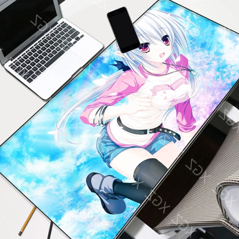 XGZ Cartoon Large Size Mouse Mat Lock Side Anime Lovely Big Breast Sexy Girl Laptop PC Table Mat Rubber Universal Non-slip XXL