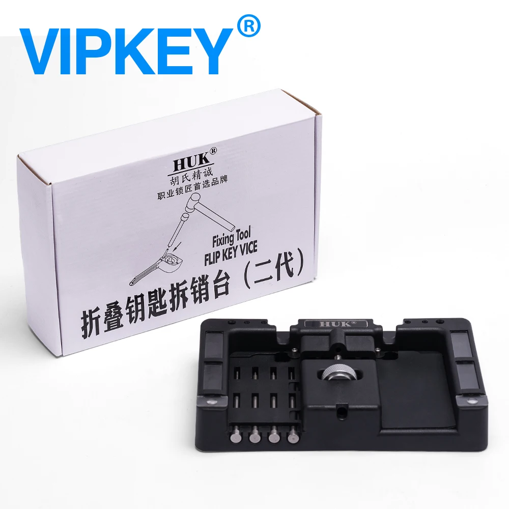 1 Set Original HUK Key Fixing Tool Flip Key Vice Flip-Key Pin Remover for Locksmith Tool With 4 Pins