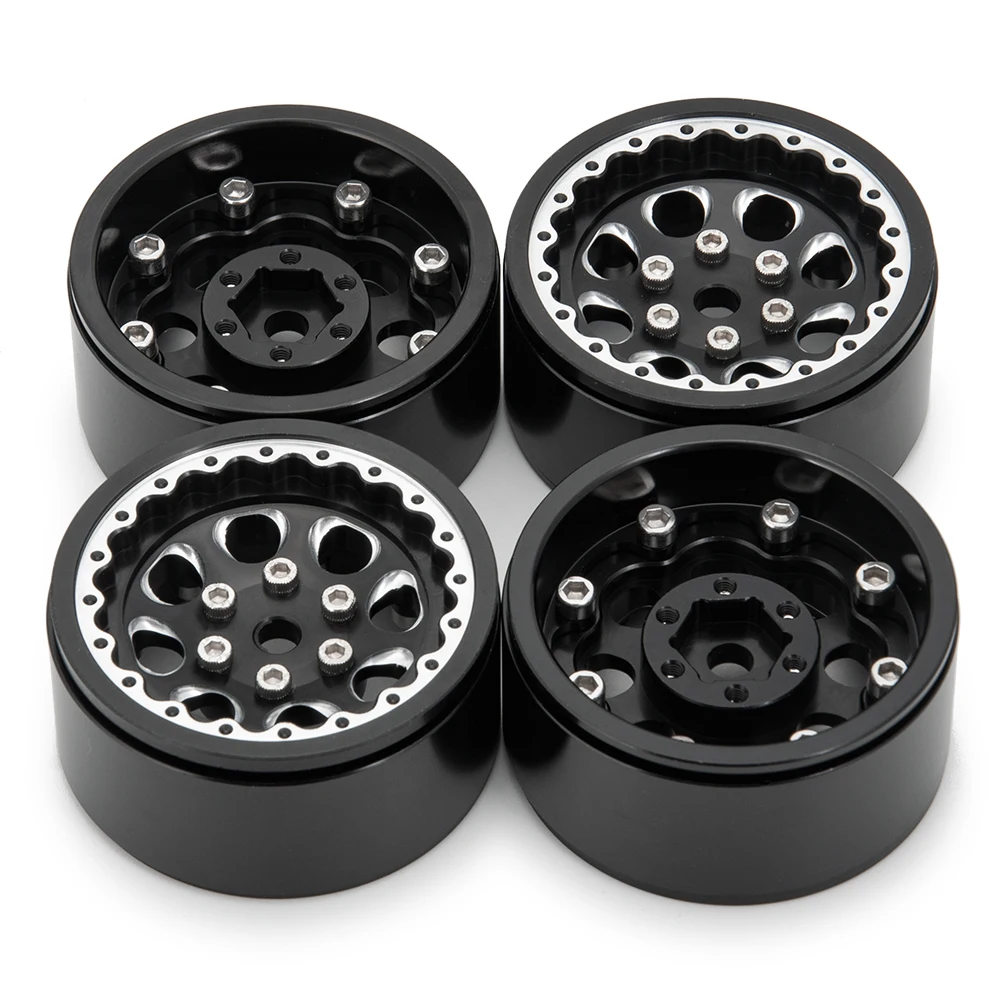 AXSPEED CNC معدن 1.9 Beadlock عجلة حافة عجلات محاور ل 1/10 محوري SCX10 D90 TRX4 TRX6 RC قطع غيار السيارات الزاحفة