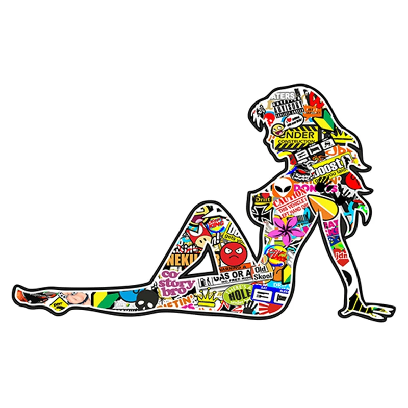 Retro Sexy Women Pin UP Pinup Girl Car Sticker Automobiles Motorcycles JDM Drift Style Bomb Motif PVC Decal