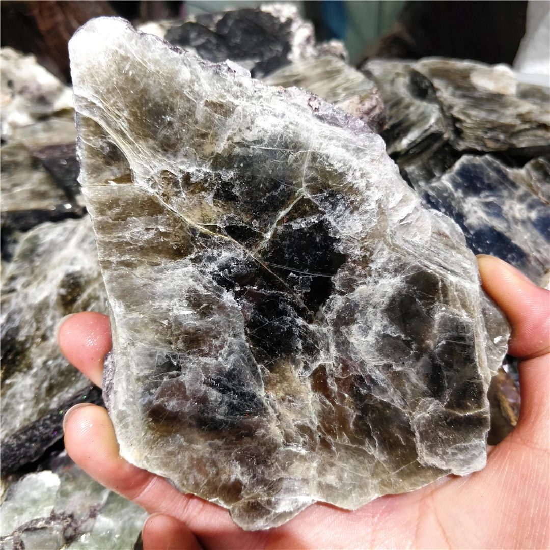 

Natural Raw Rough Muscovite Thick Plate Yellow Mica Quartz Slabs Luminous Rock Specimens Gemstones And Minerals Collections Bulk