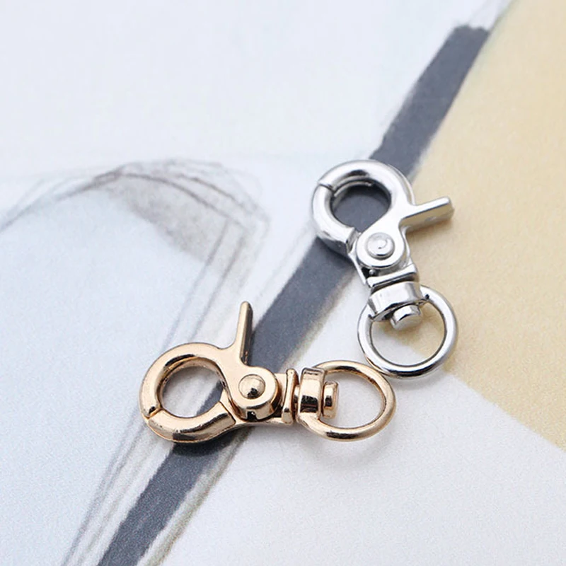 1pcs Metal Snap Hook Trigger Lobster Clasps Clips Spring Gate Leather Craft Pet Leash Bag Strap Belt Webbing Keychain Hooks