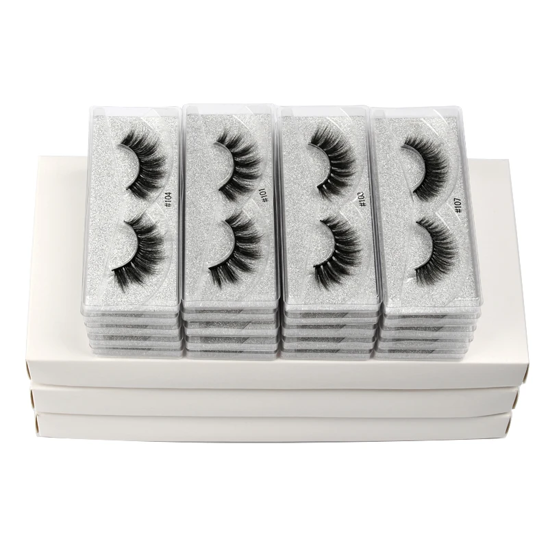 10 Pair Faux Mink Eyelashes Bulk Wholesale Natural Long False Eyelash Extension 3d Lashes Fluffy Soft Fake Cilios Makeup Tools