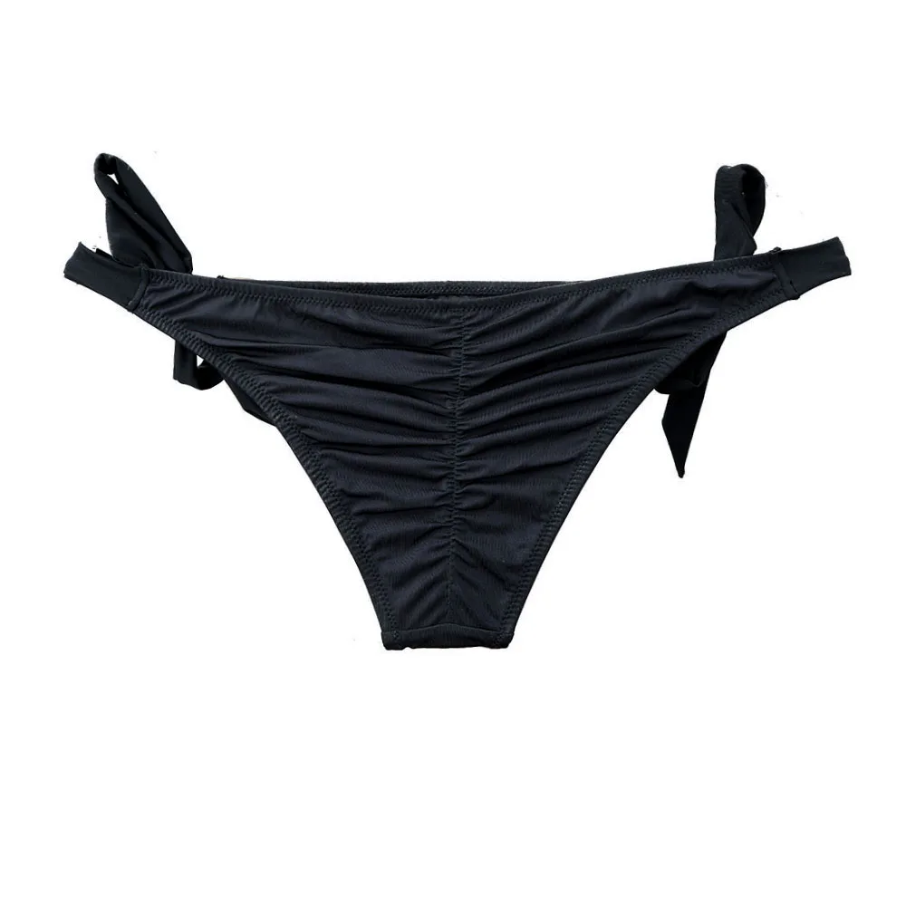 Mujeres Bikini inferior Sexy bragas de talla grande perspectiva femenina secreto brasileño baja cintura tangas ropa de dormir volantes borlas
