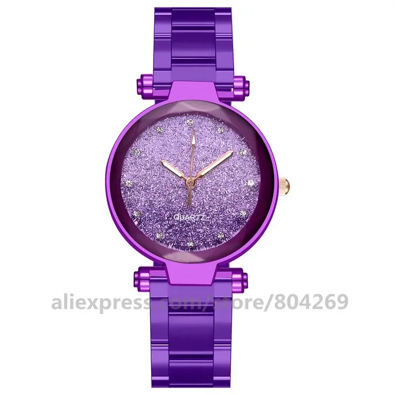 

Wholesale Fashion Casual Starry Alloy Watches Round Ladies Quartz Hot Sale Women Watch