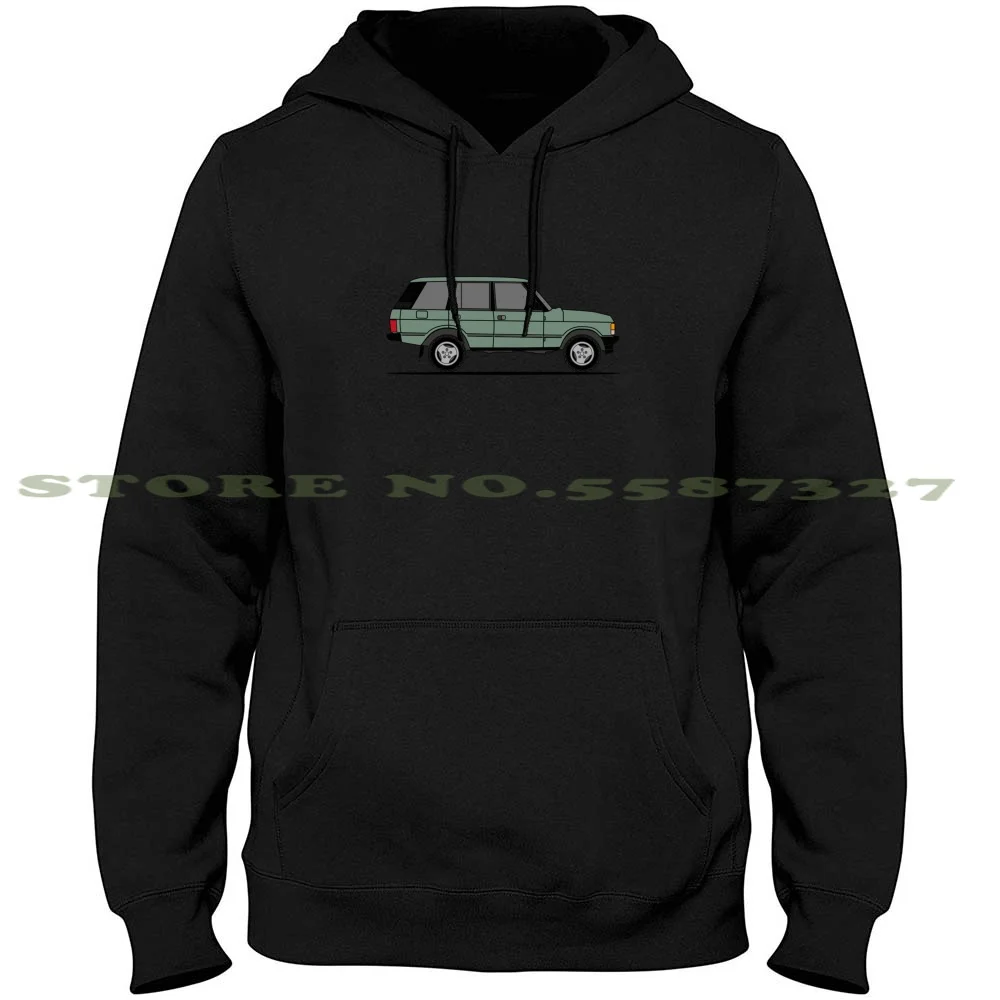 Copy Of Classic Green Range Rover Long Sleeve Hoodie Sweatshirt Offroad Car Vehicle 4X4 Suv Terrain Military Army Navy Marine