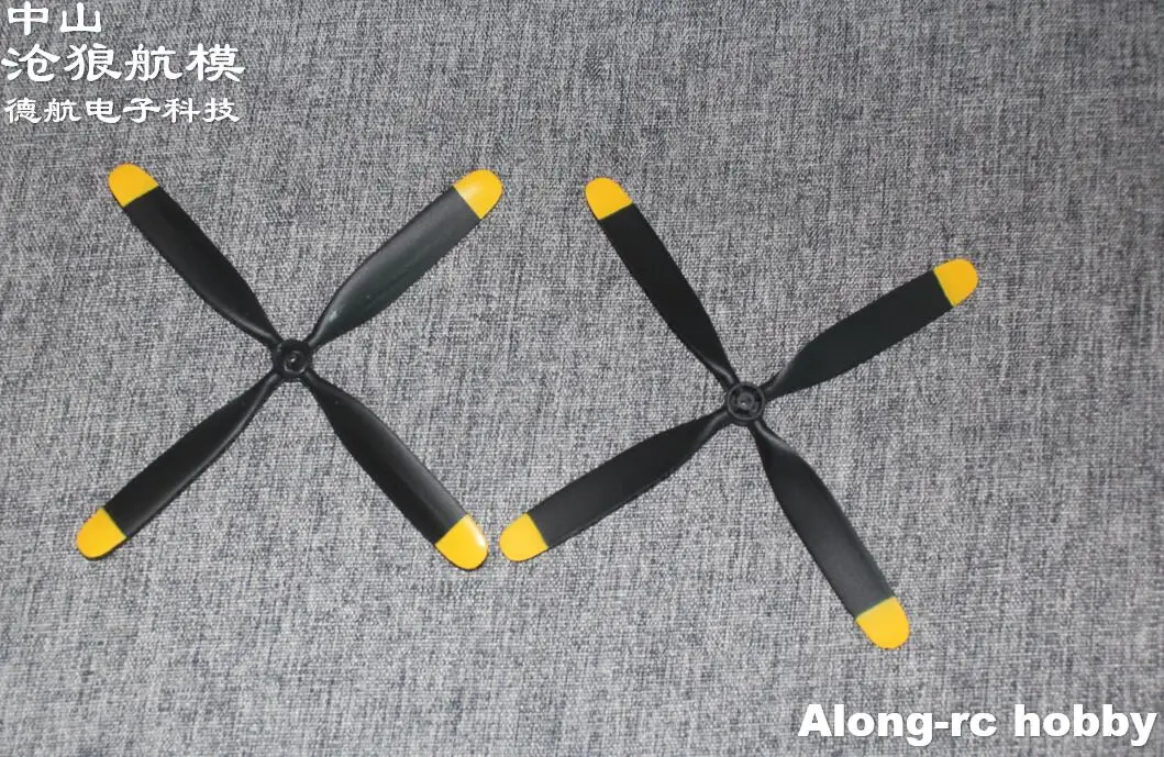 3pcs 170mm 4 blades Propeller for RC Airplane Plane Spare Part Volantex rc P51 750mm Wingspan Park Flyer P-51 Mustang 768-1