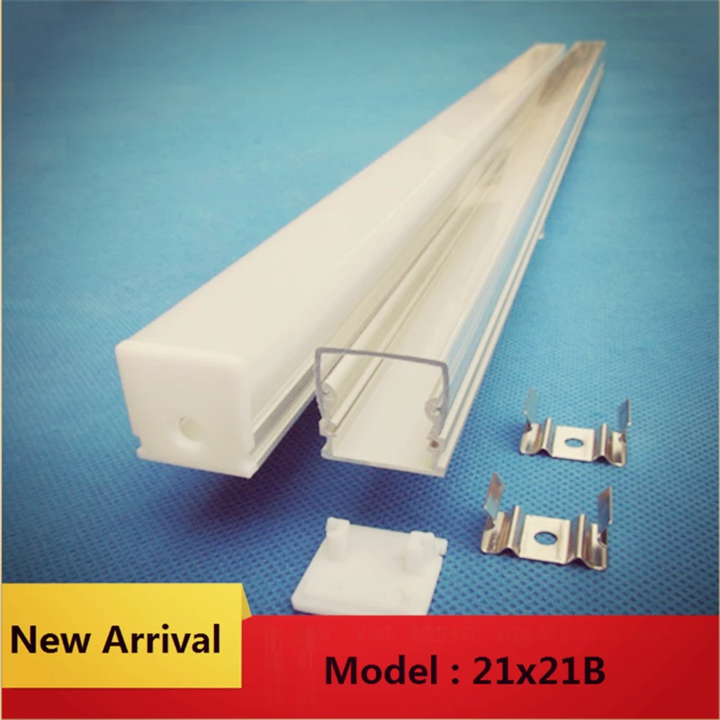 

10-30pcs 40inch 1m aluminium profile,kitchen cabinet wardrobe mirror light,14mm 3 side diffuser surface mounted profile