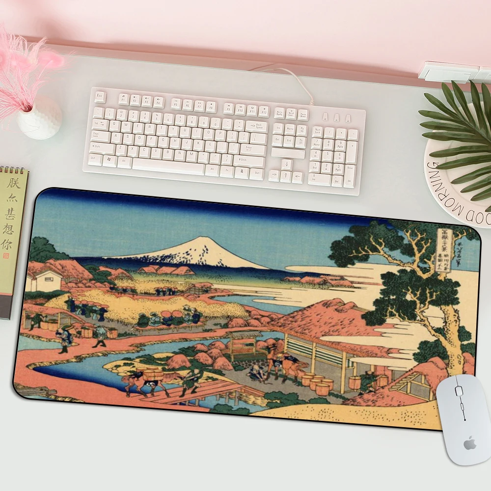 MRGLZY 400X900MM Xxl mouse pad Gaming Computer Large Mouse Pad Japanese Ukiyo-e Computer Pad Keyboard Rest Gaming Accessories