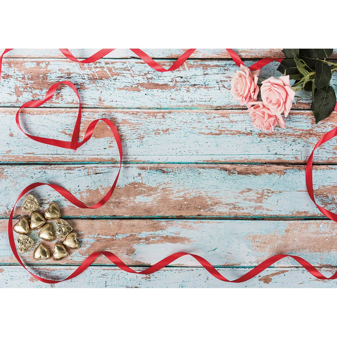 Red Hearts Candle Wooden Plank Photography Background Custom Backdrops Fond Photo for Lovers Valentines Day Birthday Photocall