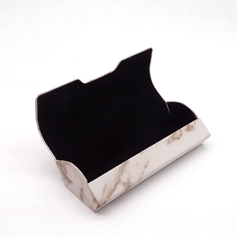 Marble Pattern Spectacle Case Fan-Shaped Opening Portable Compression-Resistant Trend Men And Women Available Art Spectacle Case