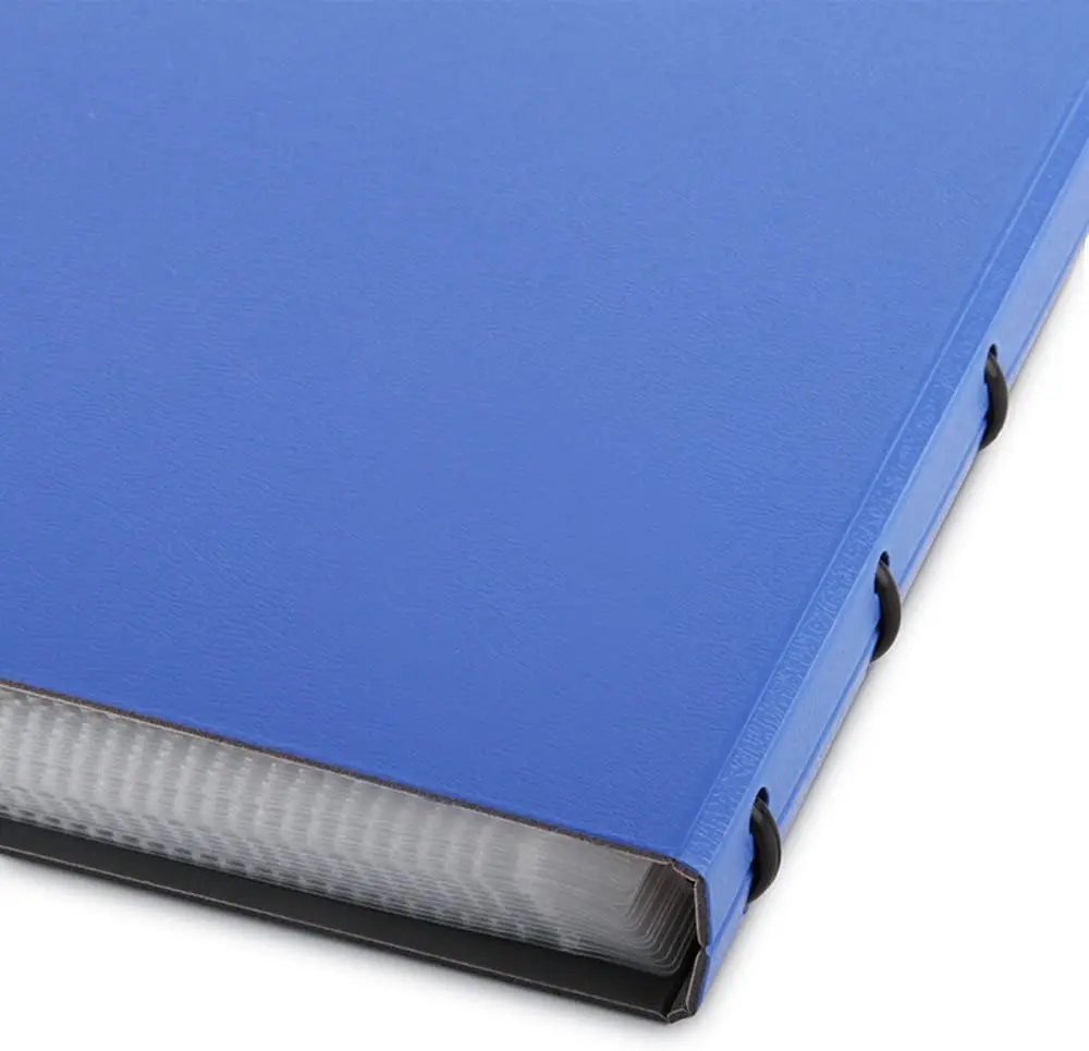 Business Card Book, Name Card Holder Book with 600 Business Cards Capacity (Blue)
