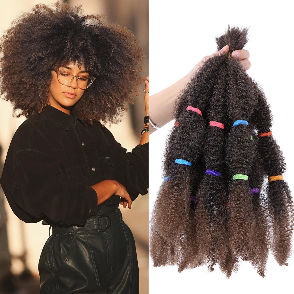 Tranças sintéticas para cabelos femininos, tranças de cabelo afro em crochê com 12 tamanhos