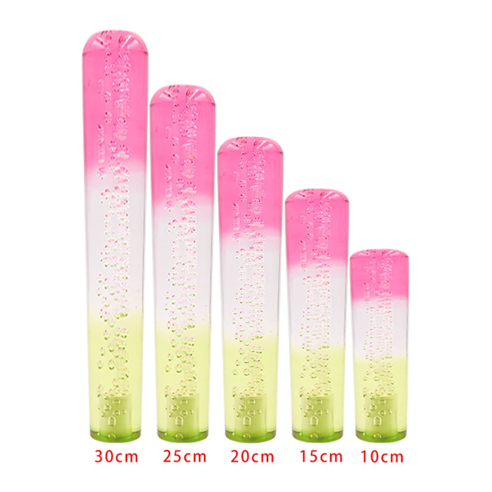 

10 15 20 25 30cm Car Transparent Stitching Multicolor Gear Shift Knob Crystal Bubble Shifter Lever Fit For Honda Toyota Nissan