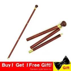 Vintage Wood Walking Cane Stick Wooden Hand Cane 3-Sections Foldable Walking Gentleman Stick Portable Straight Grip Handle