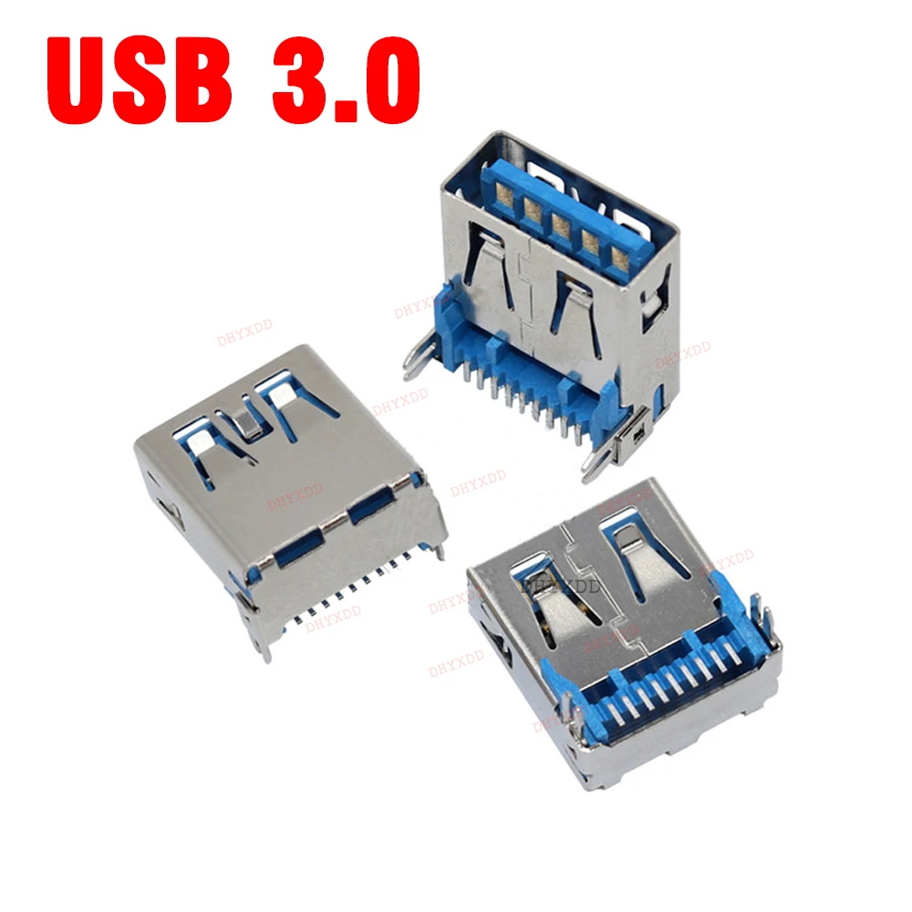 10Pcs Usb 3.0 Type A Standard Port Female Solder Jacks Connector Pcb Socket For Lenovo Acer Asus Motherboard USB Interface Port