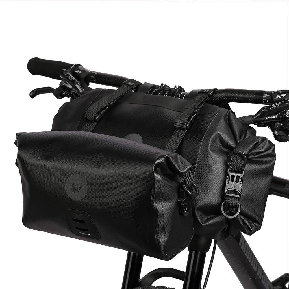 Rhinowalk 2023 Handlebar Bag Bicycle Bag Waterproof Big Capacity 2-piece Front Tube Cycling Bag MTB Frame Trunk Bike Accessories