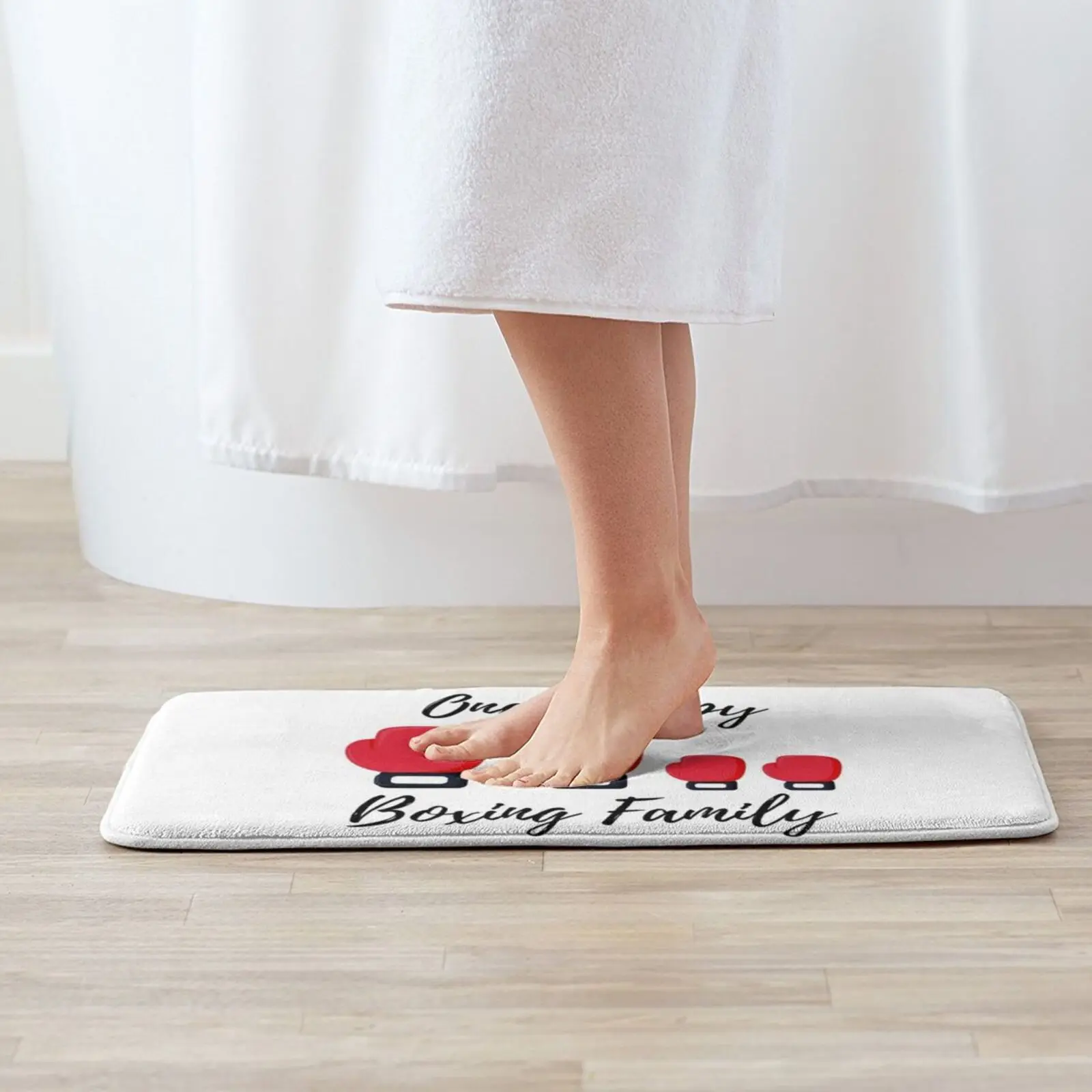 One Happy Boxing Family Soft Cushion Home Carpet Door Mat Car Rug Sports Boxing Combat Fun Activity Exercise Fitness Gym