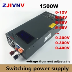 1500W Switching Power Supply with displayer 0-24v 36v 48V 60V 70V 80V 90V 110V 220V 300V 350v Adjustable DC Voltage& current