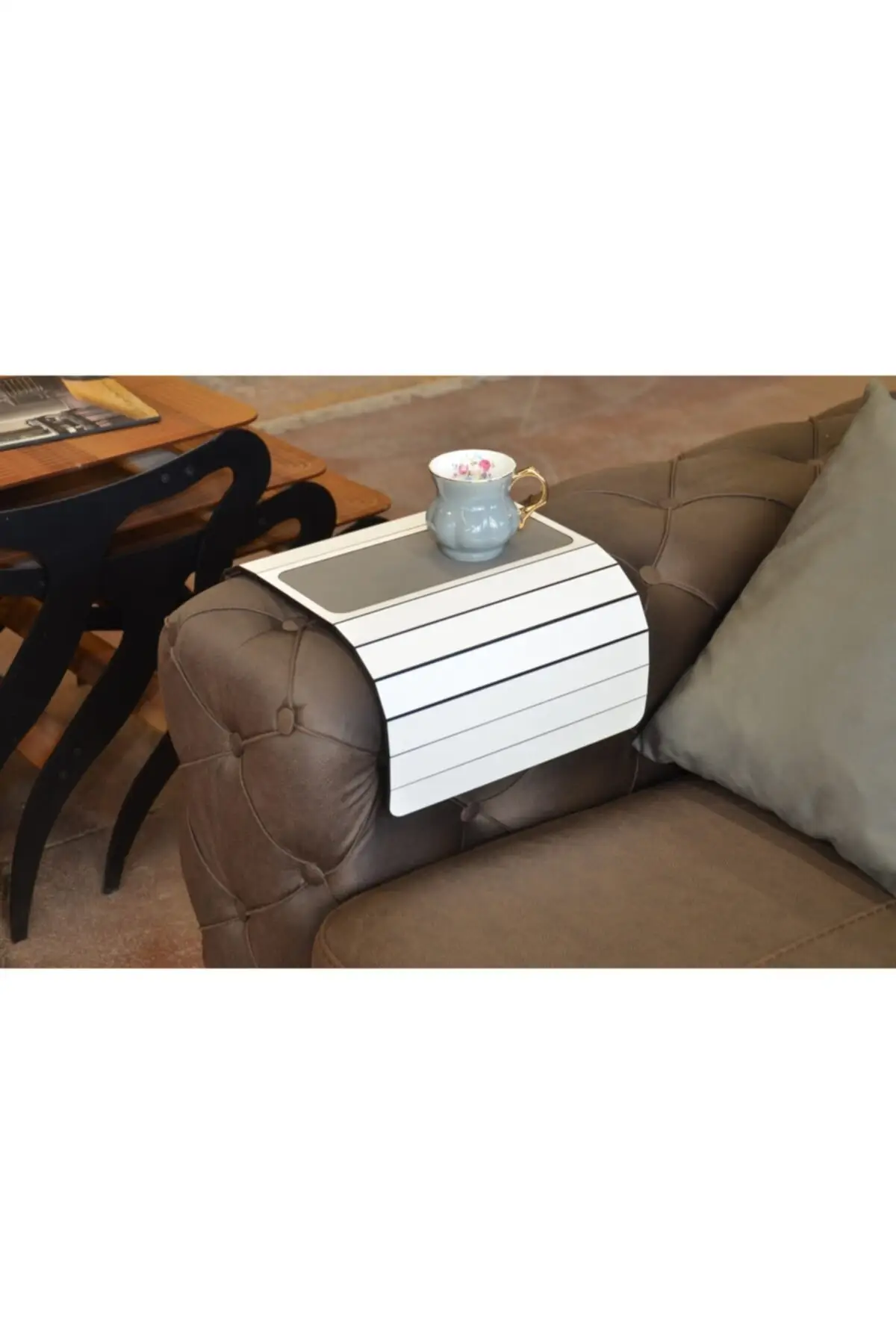 Table basse d'appoint pliante Portable en bois blanc