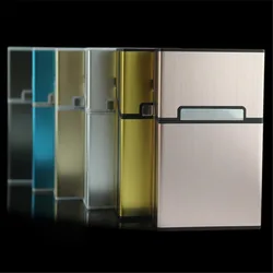 1PC Candy Color Cigarette Case Fashion Aluminum 20 PCS Cigarettes Capacity Cigarettes Case Magnetic Buckle Box