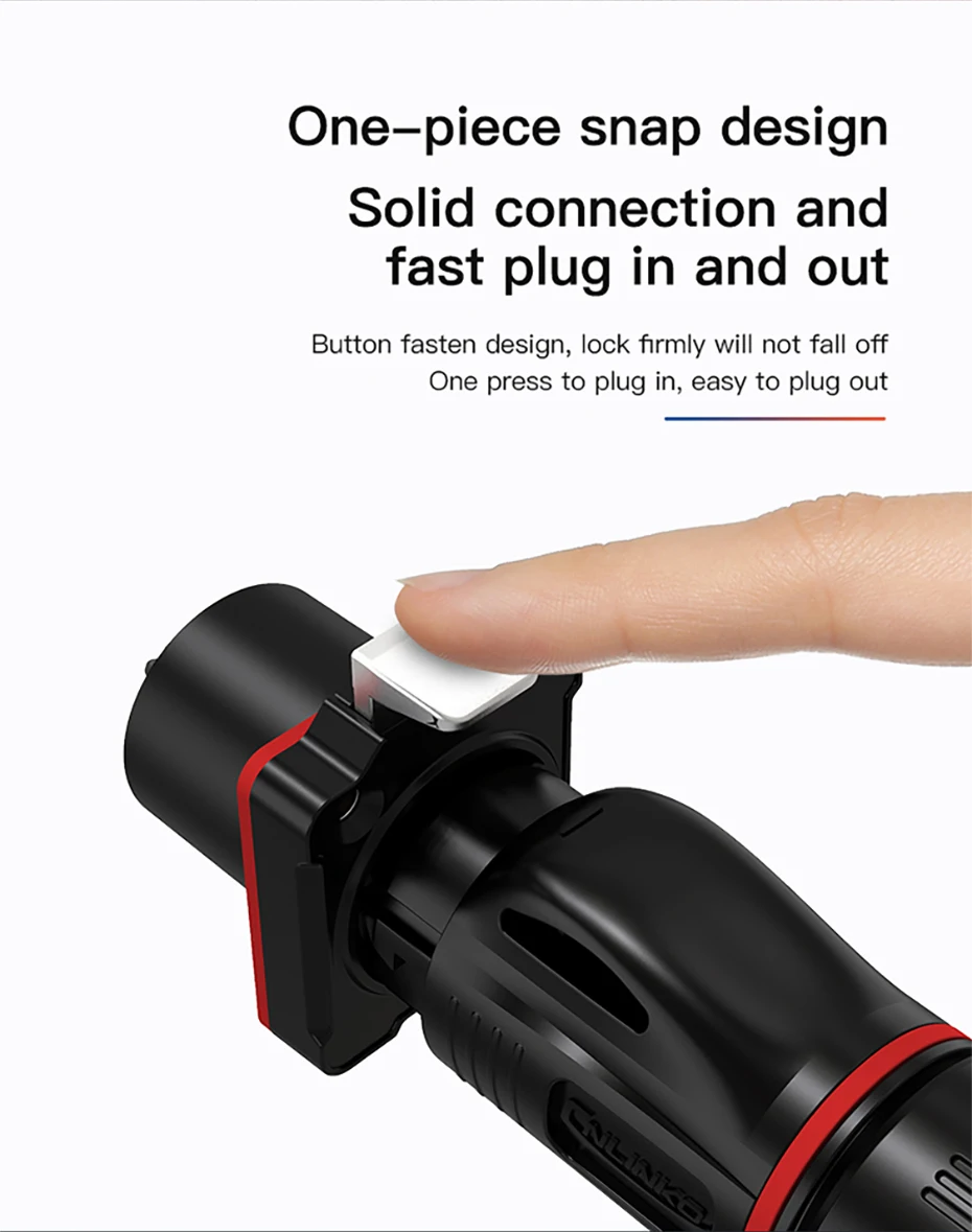 CNLINKO M24 Industrieller 4-Pin-Stromstecker aus PBT-Kunststoff, Buchse + Stecker, wasserdicht IP68, 25A 500V, Lötanschluss – Detail 3