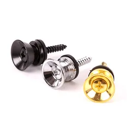 Metal Guitar Button Electric Bass Strap Locking Pegs Metal End Ukulele Buckle Lock Pins Parts Guitar Accessories Multi Color