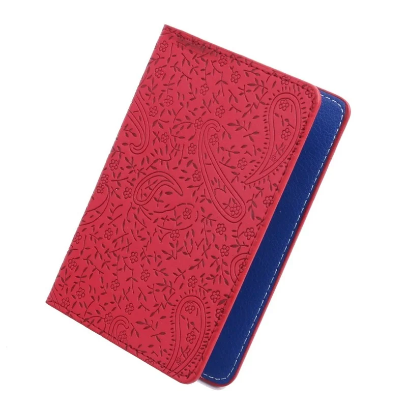 Ladies Cute Lavender Leather Passport Cover Holder Women Thin Fashion Travel Passport Leather Case