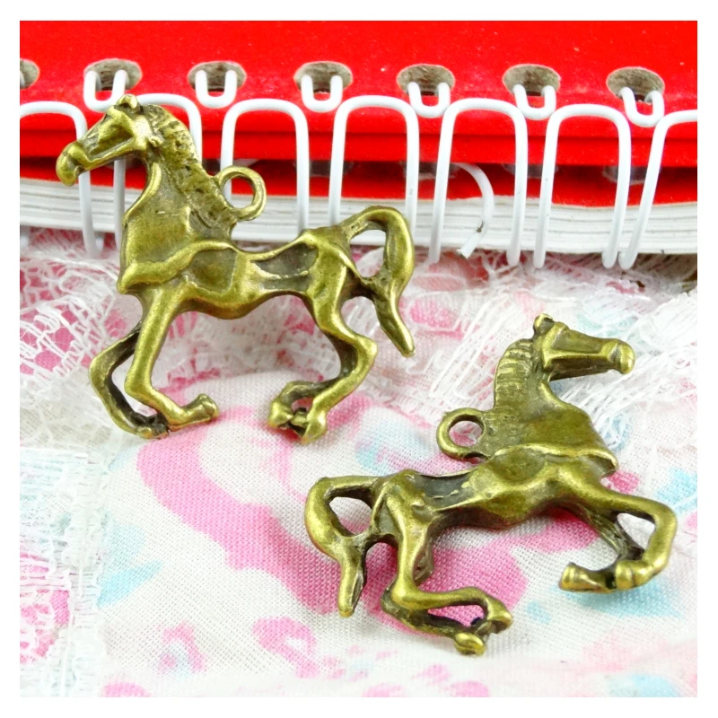 

20pcs Charms Horse Steed 32*29MM Antique Bronze Color Pendants Making DIY Handmade Bronze Color Jewelry