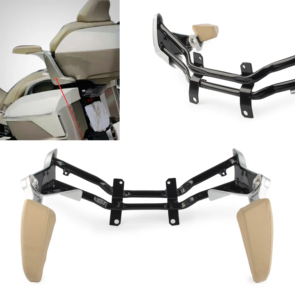 Beige Motorcycle Rear Passenger Arm Rest Frame Armrest Pillion Set For BMW K1600GTL K1600 GTL 2010 2011 2012 2013 2014 2015-2018