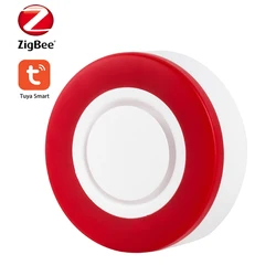 Tuya Smart Life Zigbee sirena di allarme rosso lampeggiante 95db altoparlante a tromba di avvertimento