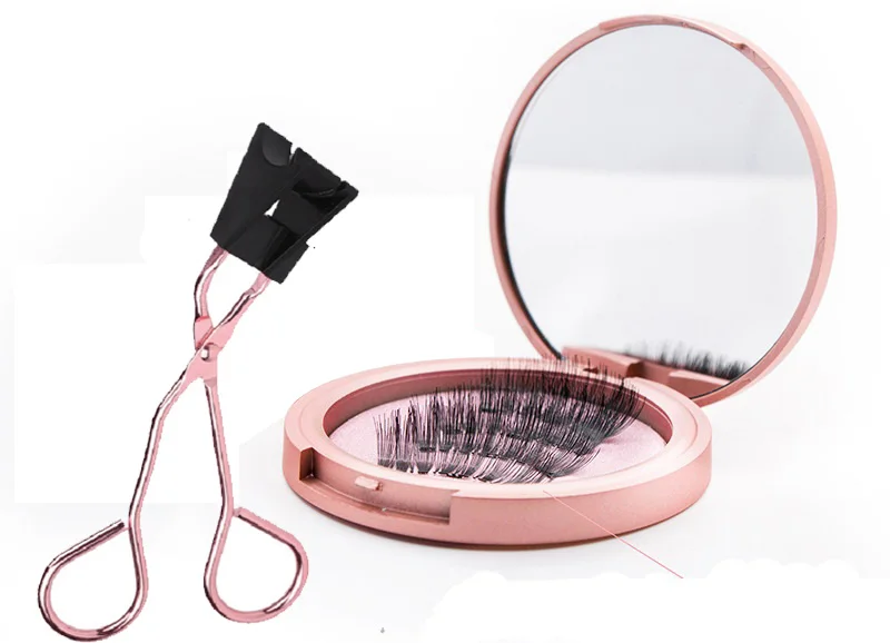 NEW With Mirror 5 Magnet Magnetic Eyelashes With faux cils magnetique Natural False Eyelashes Long Mink lashe