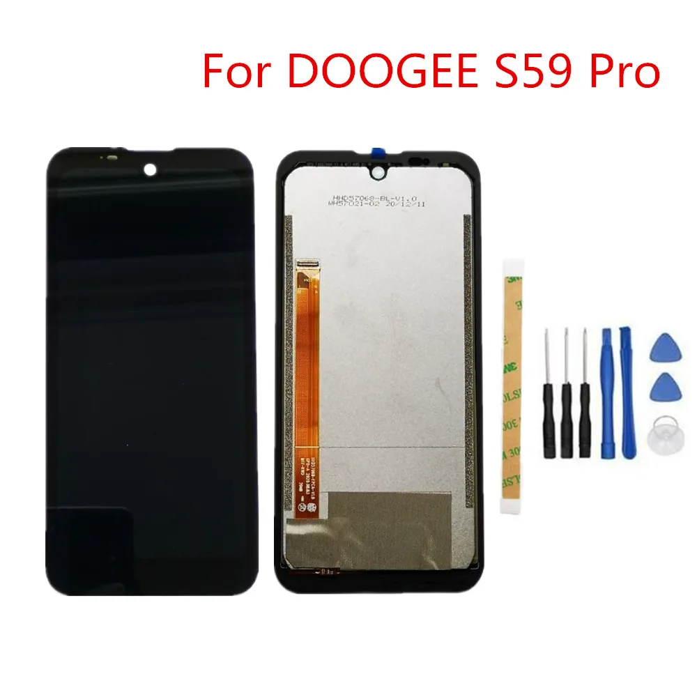 Tools+New Original For DOOGEE S59 Pro 5.7inch Phone IP68/IP69K LCD Display Assembly+Touch Screen Digitizer Repair Panel Glass