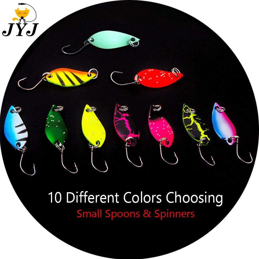 JYJ 2.5g 3.5g 5g Fishing Spoon Lure Sequin Swim Bait Isca Artificial Trout Lure Pesca Fishing Tackle Leurre Truite Spoons