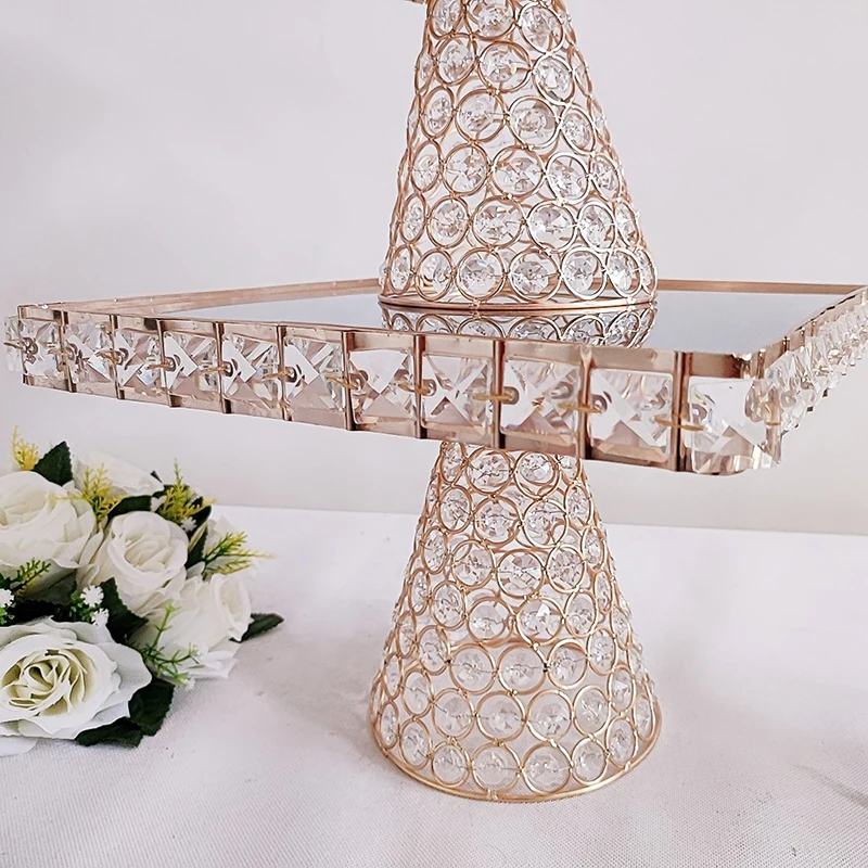 1pcs-3pcs   Cake Stand Afternoon Tea Wedding Plates Party Tableware New Bakeware crystal tray Display Rack Cake Decorating Tools