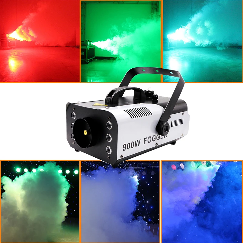 rgb 3in1 led fumo maquina fio controle remoto nevoeiro maquina colorido disco dj stage light effect fogger equipamento 900w 01