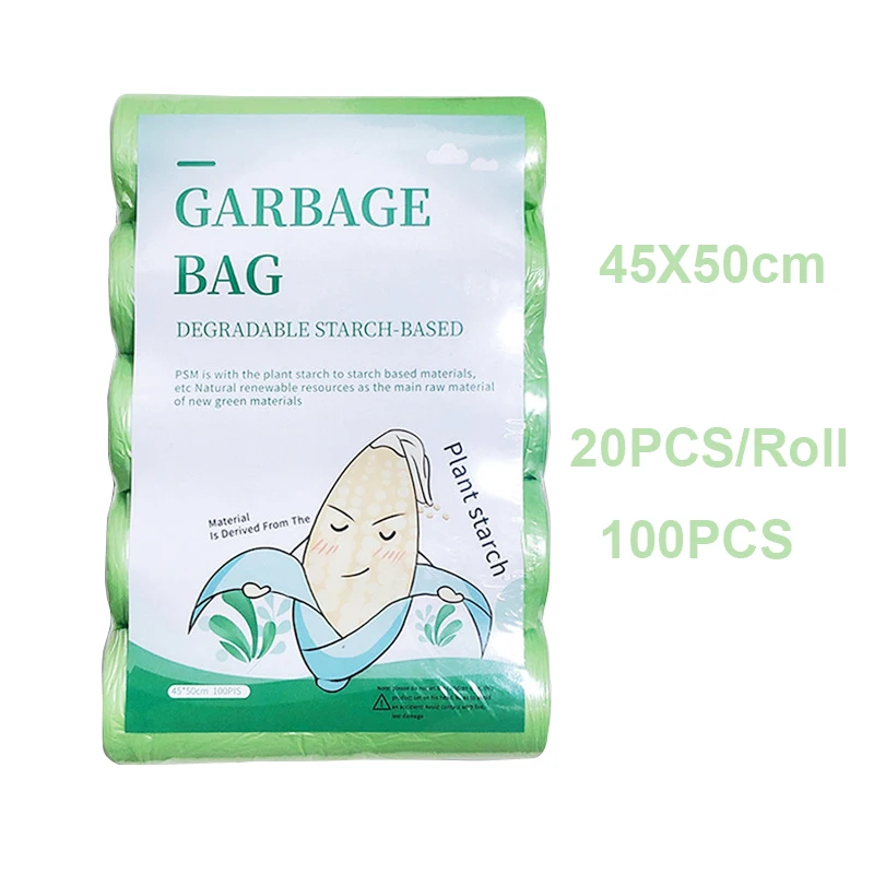 Biodegradable Garbage Bags Ecological Products Disposable For Trash Can Home And Kitchen Wastebasket Compostable Good Household