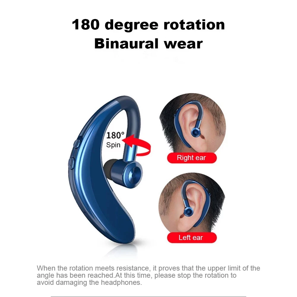 Bluetooth Earphones headphones Handsfree Earloop Wireless headset Drive Call Sports Earphones With Mic For All Smart Phones