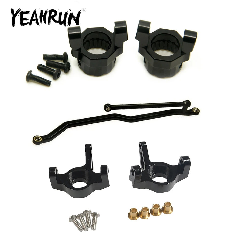 Axial Wraith 90018 90020용 YEAHRUN 메탈 프론트 C-베이스 너클 스티어링 링키지 900311 /10 RC 크롤러 자동차 업그레이드 부품